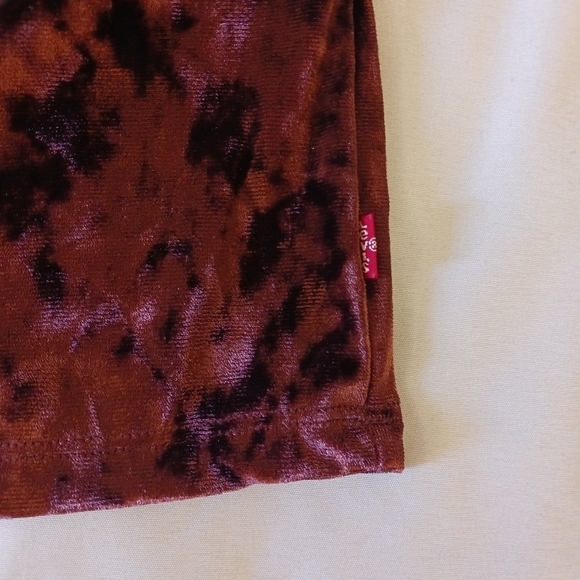 Levi's Bodega Long Sleeve Velvet Open Neck Shirt Top Size XS - Picture 3 of 8
